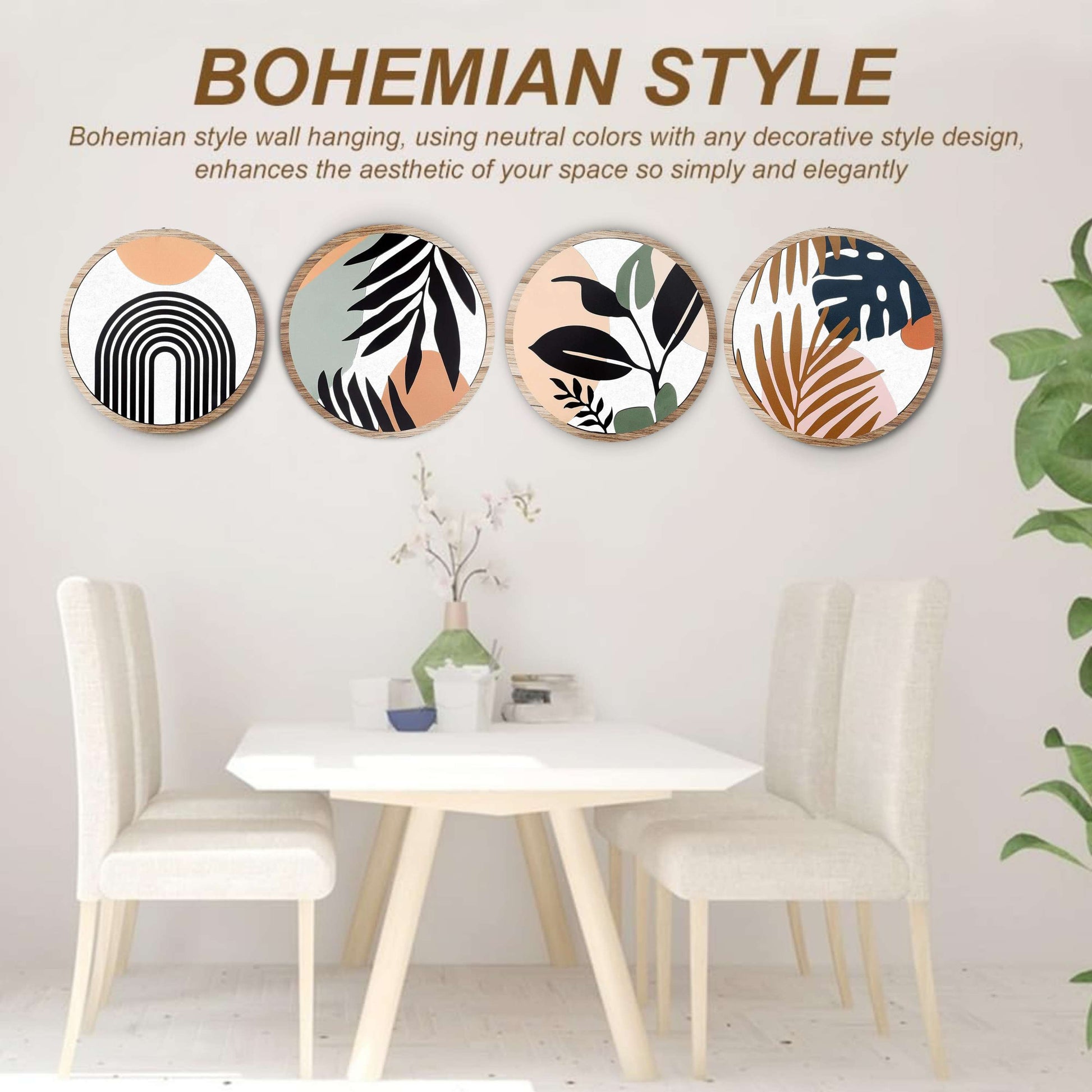 5 PCS Circle Wall Painting