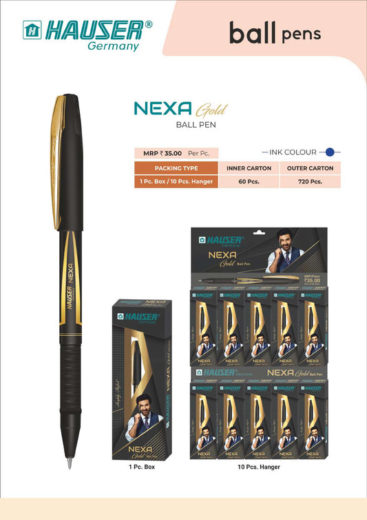 NEXA Gold Ball Pen- Pack of 100