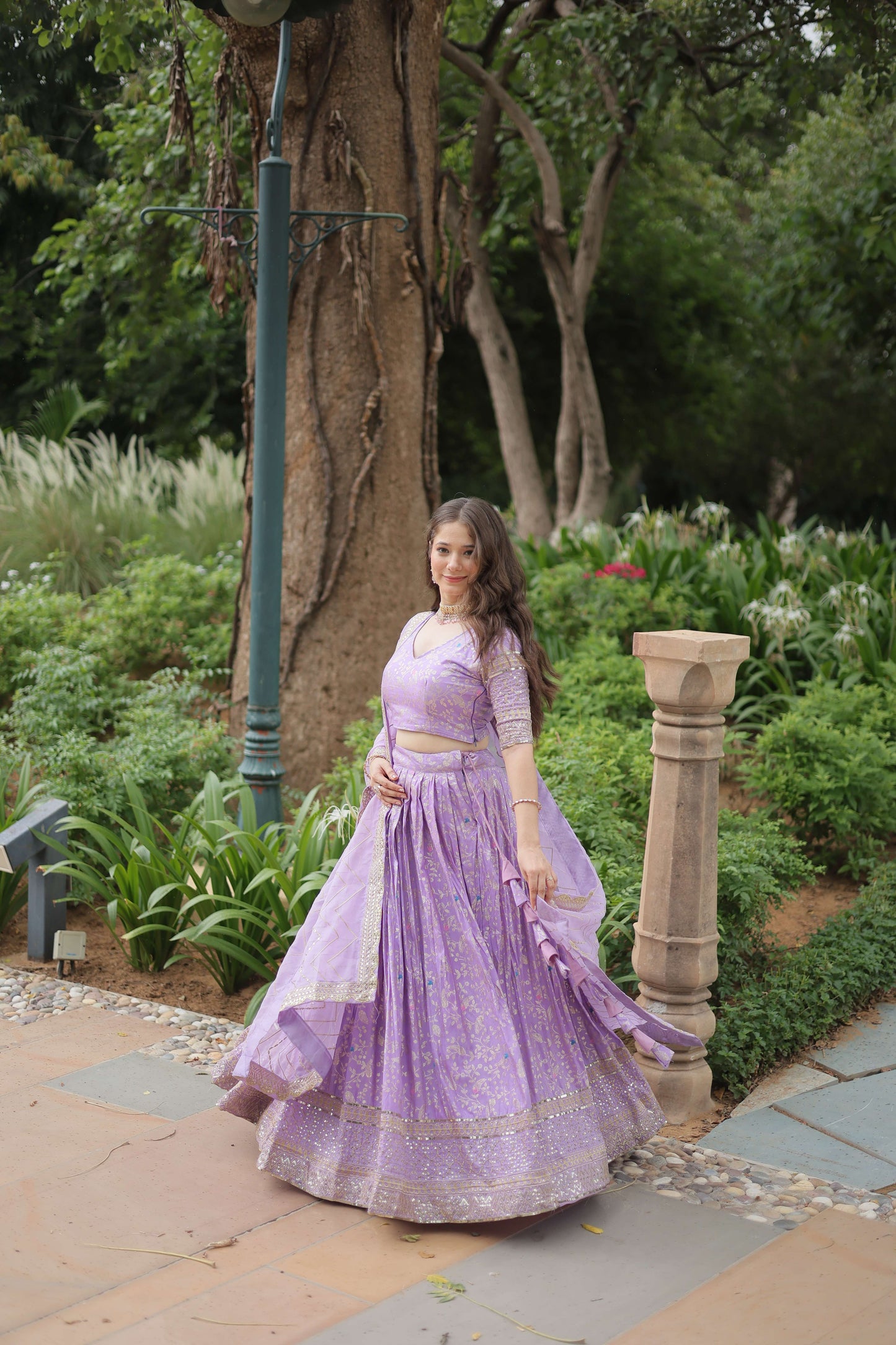 Viscose Dayble Jequard Lehenga Choli Set