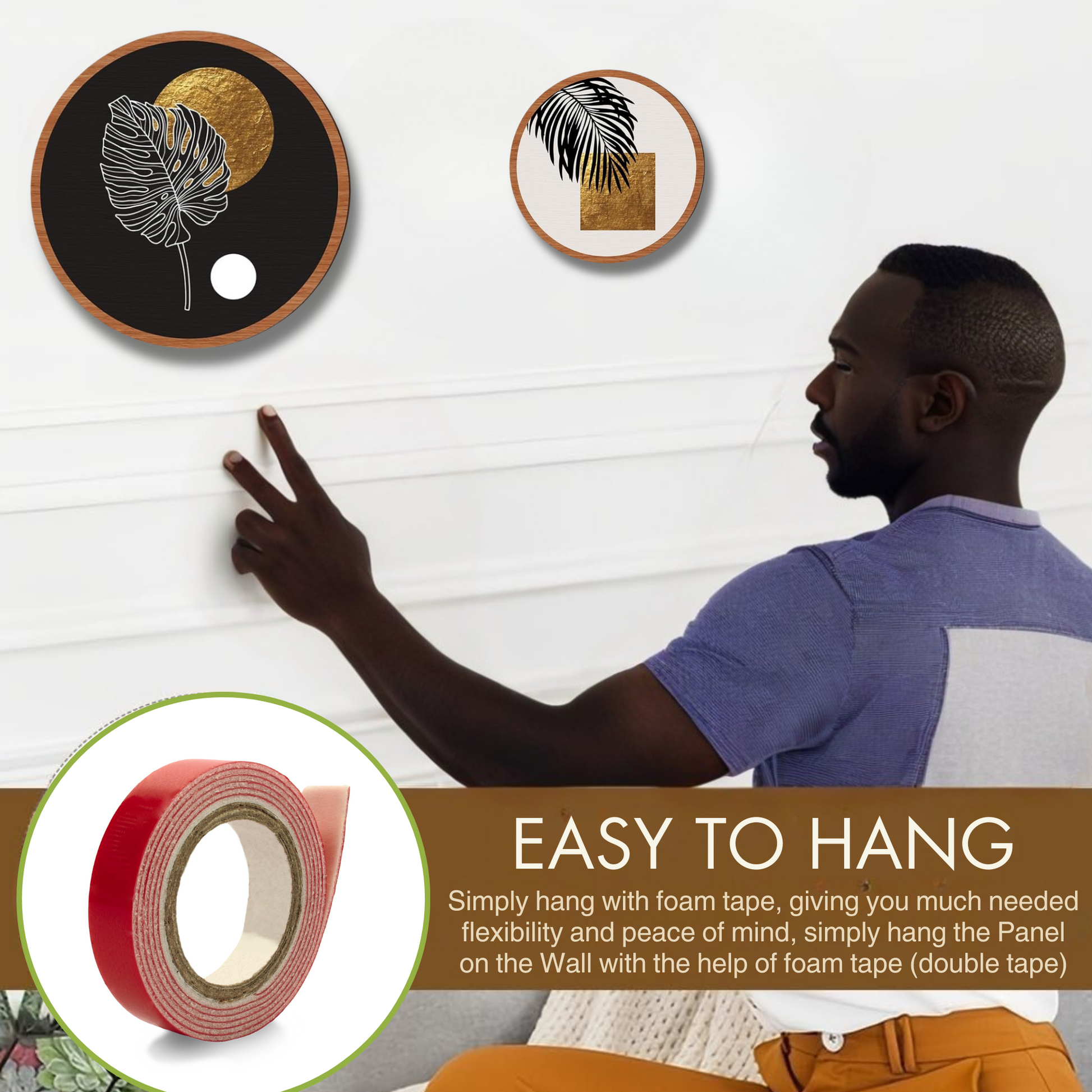 5 PCS Circle Wall Painting
