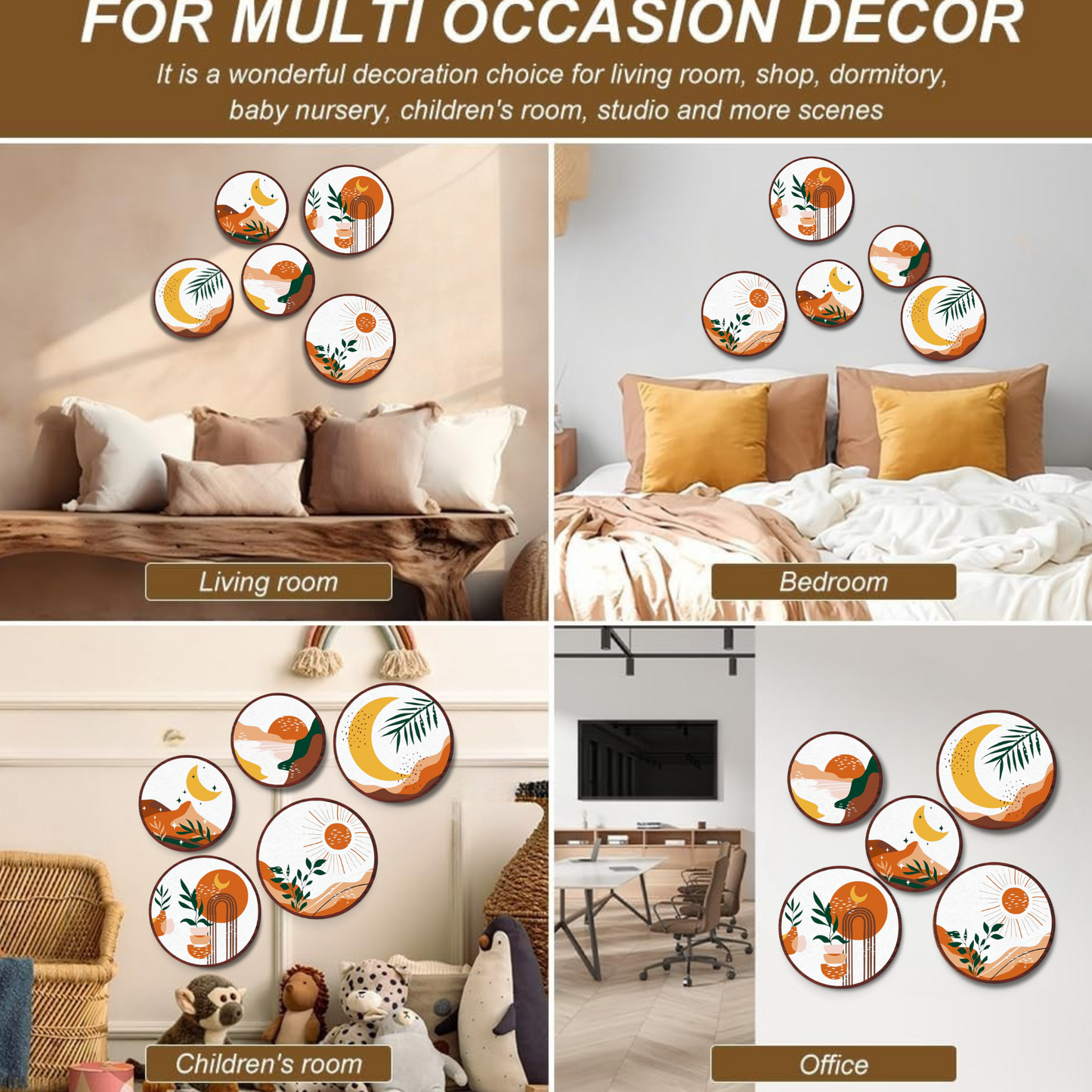 5 PCS Circle Wall Painting
