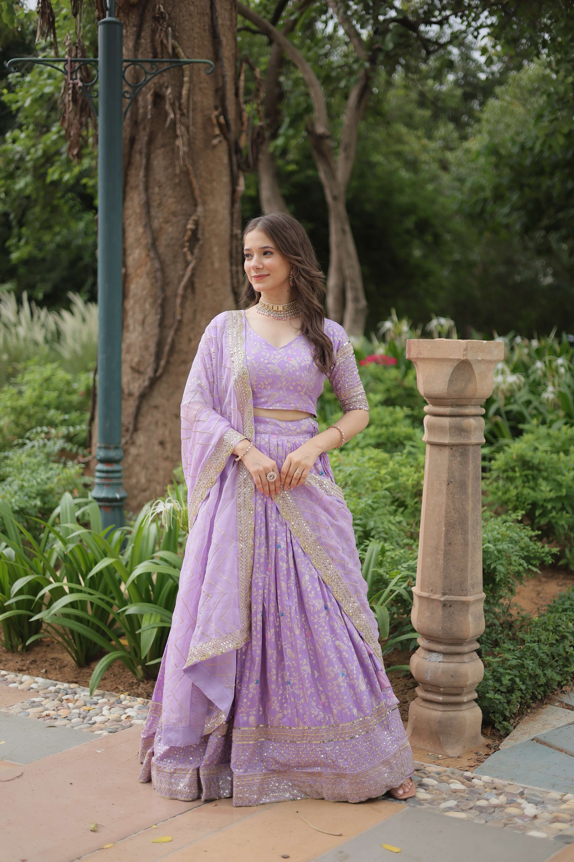 Viscose Dayble Jequard Lehenga Choli Set 