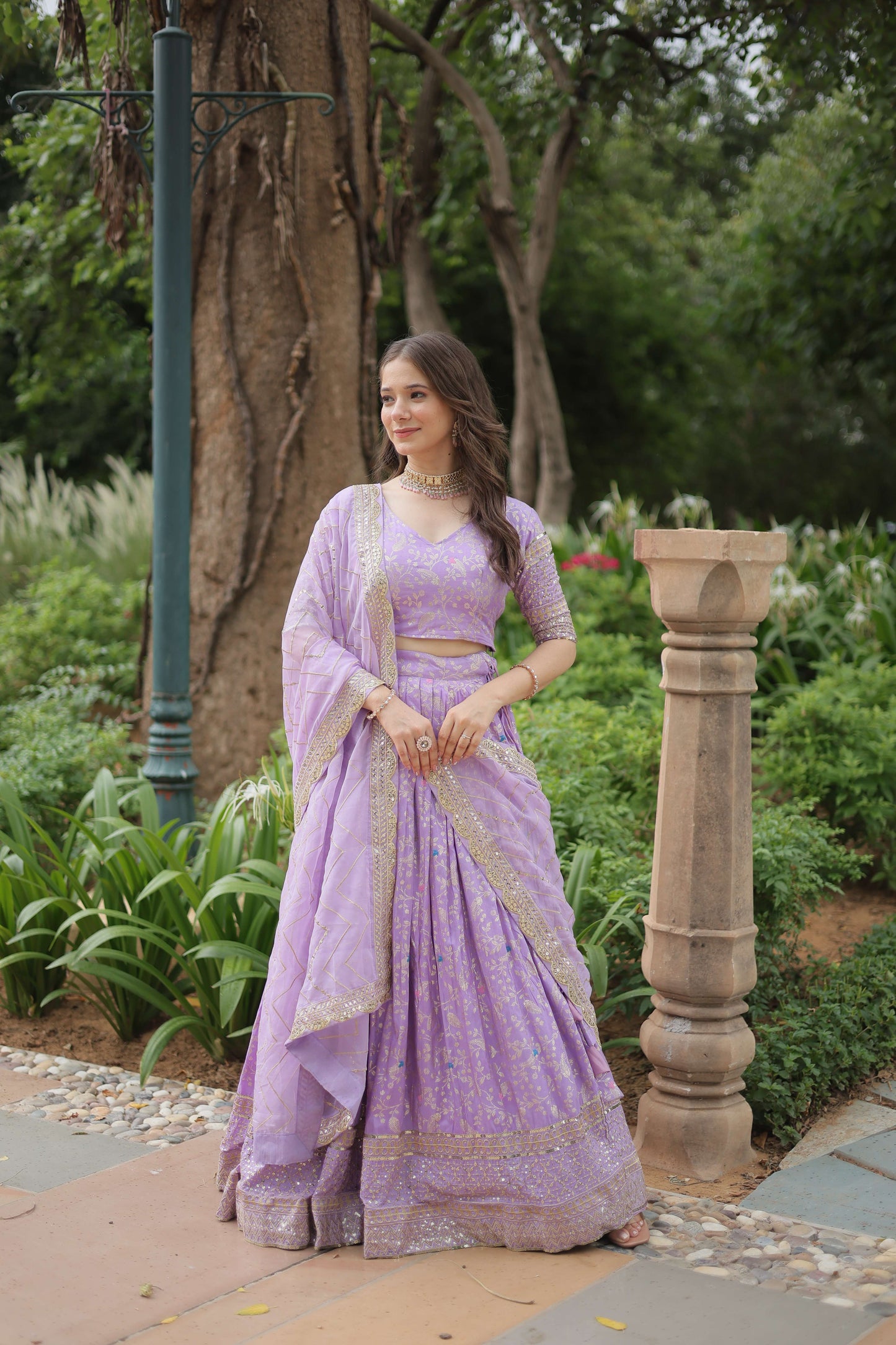 Viscose Dayble Jequard Lehenga Choli Set