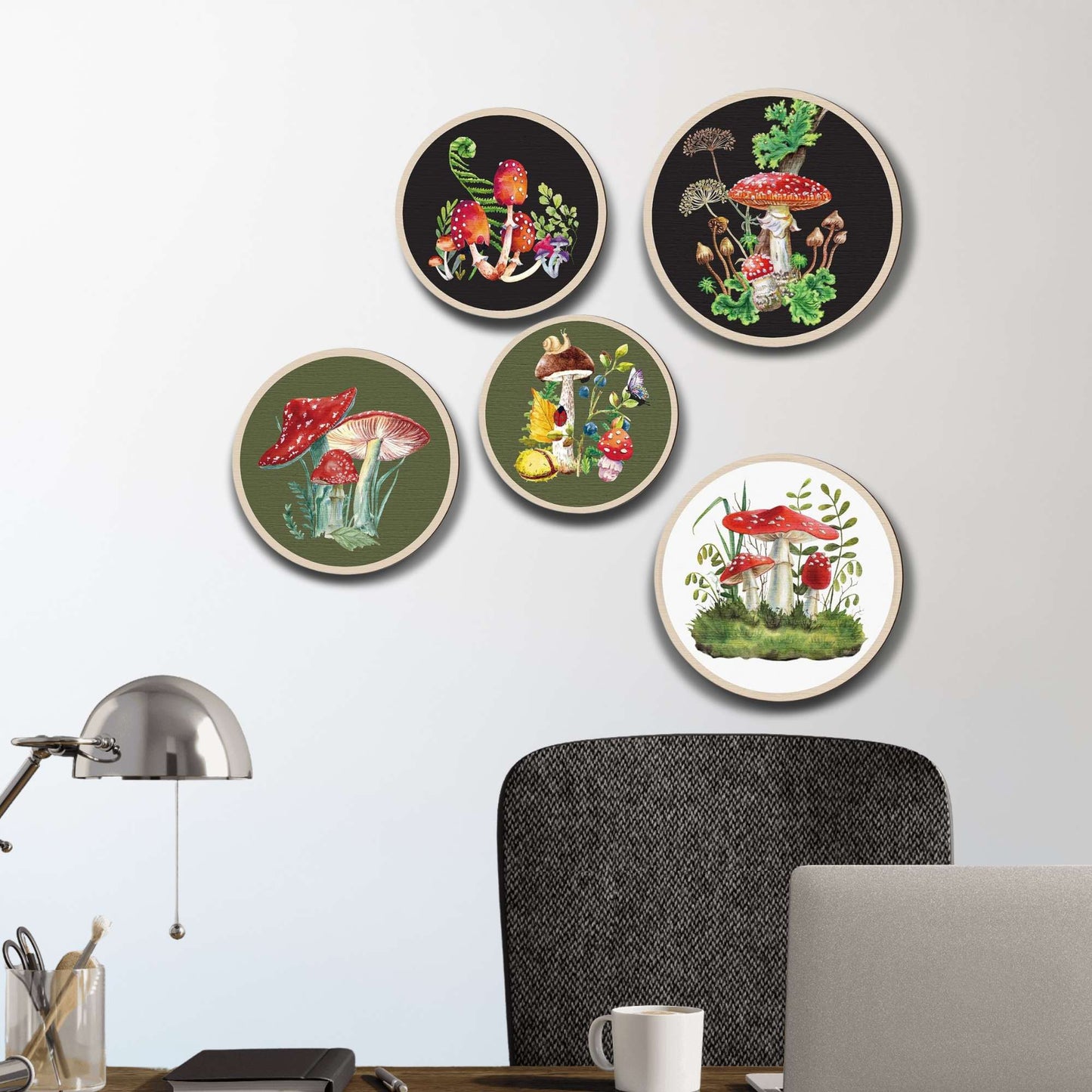 5 PCS Circle Wall Painting